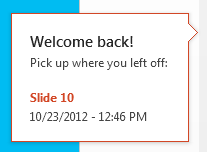 Resume reading Resume reading